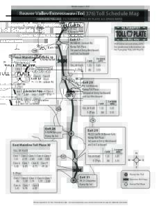 Beaver Valley Expressway (Toll 376) Toll Schedule Map