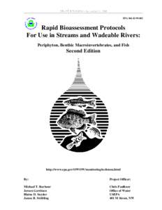 DRAFT REVISION—September 3, 1998 EPA 841-BRapid Bioassessment Protocols For Use in Streams and Wadeable Rivers: Periphyton, Benthic Macroinvertebrates, and Fish