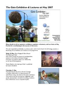 The Gaia Exhibition & Lectures at Hay 2007