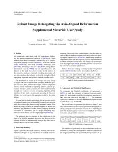 EUROGRAPHICSP. Cignoni, T. Ertl (Guest Editors) Volume), Number 2  Robust Image Retargeting via Axis-Aligned Deformation