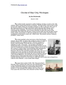 Published by Bay-Journal.com  Clocks of Bay City, Michigan