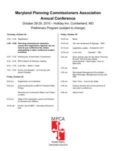 2010 MPCA Conference  -preliminary program[removed])