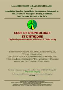 Les AGRONOMES et PAYSAGISTES AIHy  Association Sans But Lucratif des Ingénieurs en Agronomie et des Architectes Paysagistes de Huy, Gembloux, Izel, Verviers, Vilvorde et du J.C.®