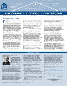 California Stephen P. Sands, Registrar Licensed  Contractor