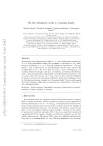 On the robustness of the q–Gaussian family Gabriele Sicuroa , Piergiulio Tempestab , Antonio Rodr´ıguezc , Constantino Tsallisa,d arXiv:1506.02136v1 [cond-mat.stat-mech] 6 Jun 2015