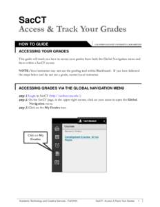 SacCT Access & Track Your Grades How to Guide HOW TO GUIDE