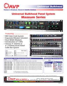 Universal Bulkhead Maxxum Series Universal Bulkhead Panel System  Side Views