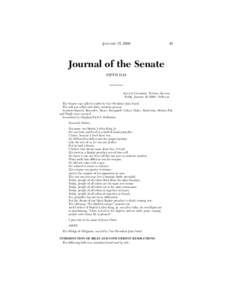 JANUARY 15, [removed]Journal of the Senate FIFTH DAY