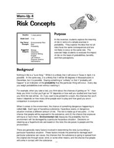 1 class period 7-10 Environmental Risk Risk Probability Biology