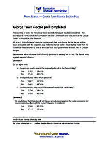 George Town Council / Tamar River / Local Government Areas of Tasmania / Tamar Valley