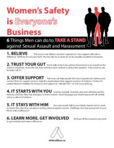 Women’s Safety is Business 6 Things Men can do to TAKE A STAND against Sexual Assault and Harassment