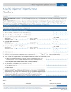 County Report of Property Value – Short Form