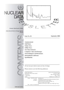 Nuclear Data Section (NDS) International Atomic Energy Agency Vienna Issue No. 30