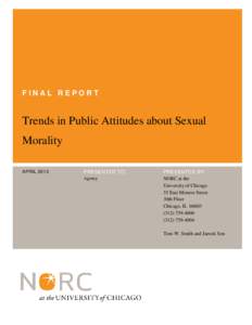 Final Report: Trends in Public Attitudes about Sexual Morality | NORC at the University of Chicago