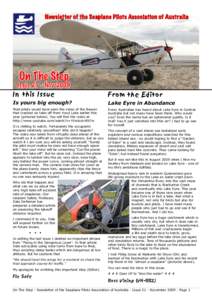 Newsletter of the Seaplane Pilots Association of Australia R Seaplane Pilots Association