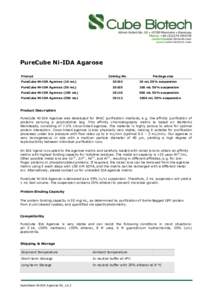 PureCube Ni-IDA IDA Agarose Product Catalog No.