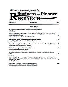 The International Journal of  R Business and Finance ESEARCH