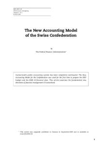 ISSN[removed]OECD Journal on Budgeting Volume 8 – No. 1 © OECD[removed]The New Accounting Model