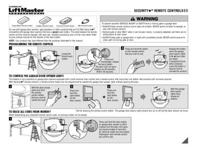 Television technology / Garage door opener / Electronic engineering / Remote control / Button cell / Door / Access control / Battery / Lithium battery / Technology / Assistive technology / Consumer electronics