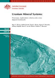 Uranium ore / Iron oxide copper gold ore deposits / Uranium / Hydrothermal circulation / Ore / Mineral exploration / Ore genesis / Uranium mining in the United States / Economic geology / Geology / Chemistry