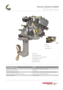 Yanmar Saildrive SD20 The Powerful Gem Inner Seal Outer Seal Aqua Sensor