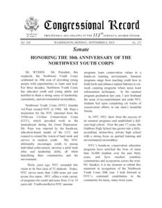 Vol[removed]WASHINGTON, MONDAY, SEPTEMBER 8, 2014 No. 122