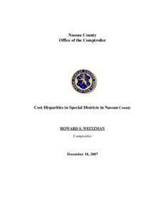 What do Nassau County residents pay for sanitation, water and fire service