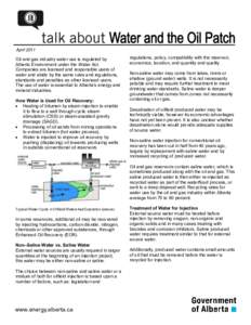 Talk about Water and the Oil Patch