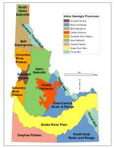 North Idaho Batholith Idaho Geologic Provinces Accreted Terrane