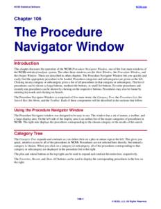 The Procedure Navigator Window