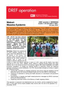 Measles / Mononegavirales / Pediatrics / Politics of Malawi / Malawi / Vaccine / Chiradzulu District / Measles Initiative / Medicine / Biology / Health
