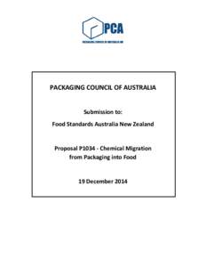 Microsoft Word - FSANZ - CHEMICAL MIGRATION FROM PACKAGING FOR FOOD.docx