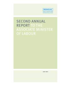 SECOND ANNUAL REPORT TO THE ASSOCIATE MINISTER OF LABOUR  JUNE 2005