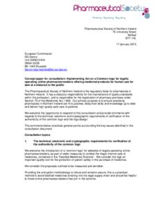 Microsoft Word - Pharm Soc NI response to the consultation on a common logo Jan 2013.doc