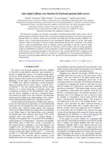 PHYSICAL REVIEW B 87, Spin-singlet Gaffnian wave function for fractional quantum Hall systems Simon C. Davenport,1 Eddy Ardonne,2,3 Nicolas Regnault,4,5 and Steven H. Simon1 1