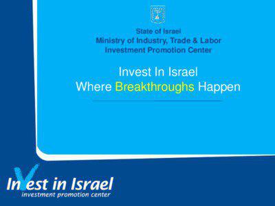 State of Israel  Ministry of Industry, Trade & Labor