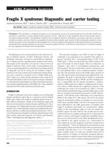 Genetics / Autism / Mutation / Fragile X syndrome / Pediatrics / FMR1 / Sherman paradox / Fragile X-associated tremor/ataxia syndrome / Trinucleotide repeat disorder / Health / Biology / Medicine