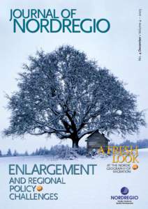 No. 4 December • Volume 4 – 2003  JOURNAL OF NORDREGIO