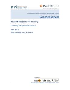 Benzos for anxiety Summary of Systematic Reviews w PLS