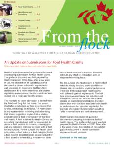 In this issue: � Food Health Claims[removed]  �