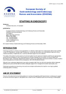 EEWG Approve VersionEuropean Society of Gastroenterology and Endoscopy Nurses and Associates (ESGENA)