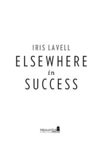 Elsewhere in Success  Iris Lavell [logo]  IRIS LAVELL