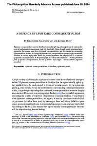 The Philosophical Quarterly Advance Access published June 10, 2014 The Philosophical Quarterly Vol. 00, No. 0 ISSN[removed]doi: [removed]pq/pqu034