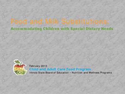 Food and Milk Substitutions Training -