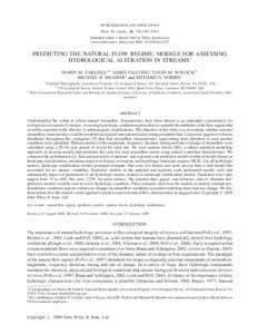 RIVER RESEARCH AND APPLICATIONS  River. Res. Applic. 26: 118–Published online 3 March 2009 in Wiley InterScience (www.interscience.wiley.com) DOI: rra.1247