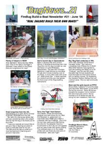 ‘BugNews..21  FireBug Build-a-Boat Newsletter #21 - June ‘06 Nemo at Waiheke Island  Deb’s ‘Lime Spider’