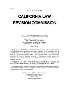 #JSTATE OF CALIFORNIA CALIFORNIA LAW REVISION COMMISSION