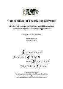 Compendium of translation software 15th ed.
