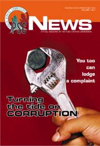 DecemberJanuary 2004 Issue  Turning the tide on CORRUPTION