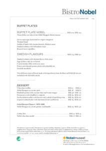BistroNobel Prices excl. VAT and incl. VAT[removed]BUFFET PLATES